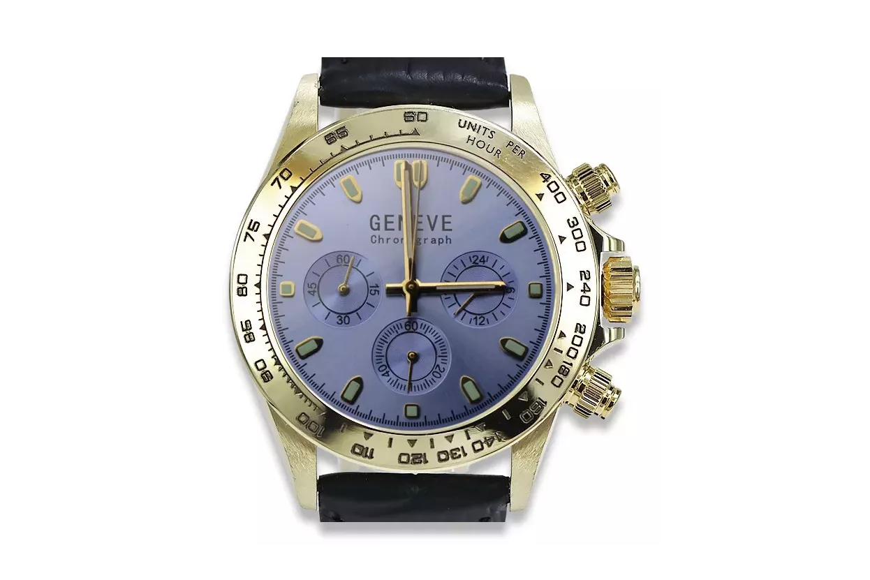 Reloj para hombres de oro Geneve ★ https://zlotychlopak.pl/es/ ★ Pureza de oro 585 333 Precio bajo!