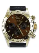 Gold men's watch Geneve ★ zlotychlopak.pl ★ Gold purity 585 333 Low Price!