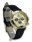 Gold men's watch Geneve ★ zlotychlopak.pl ★ Gold purity 585 333 Low Price!