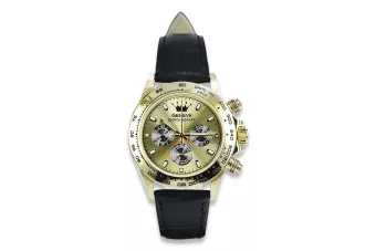 Amarillo 14k 585 oro hombre estilo Geneve mw014ydgb