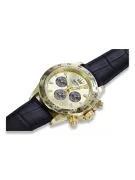 Gold men's watch Geneve ★ zlotychlopak.pl ★ Gold purity 585 333 Low Price!