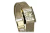 Gelbgold 14 Karat Damen Lady Uhr Geneve Armbanduhr mw009y&mbw014y-f