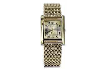 Yellow 14k gold women's Lady watch Geneve wristwatch mw009y&mwb013y-f