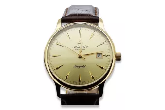 Złoty zegarek męski 14k 585 Atlantic mw003y