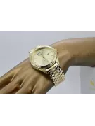 Gold men's watch Geneve ★ zlotychlopak.pl ★ Gold purity 585 333 Low Price!