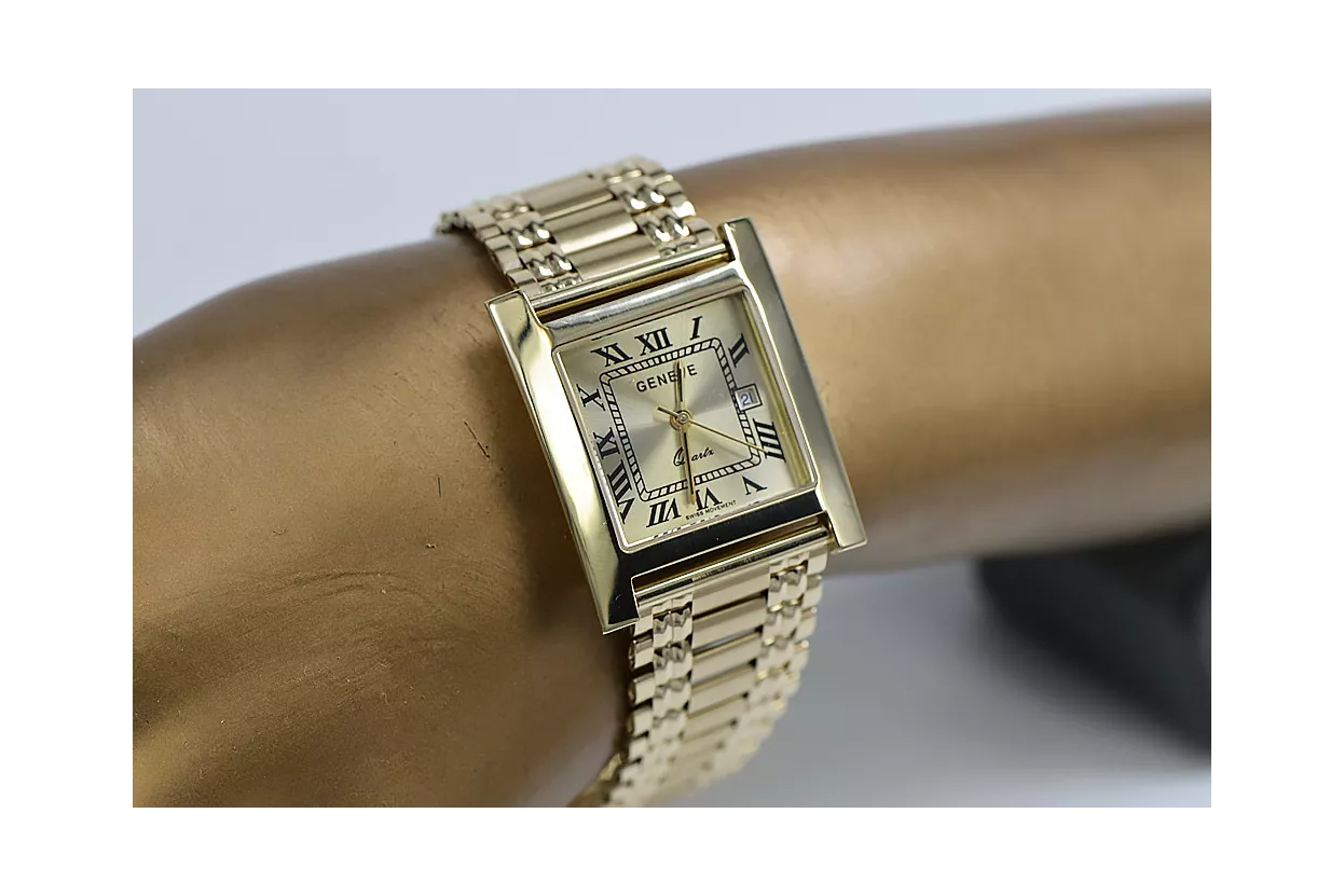 Gold men's watch Geneve ★ https://zlotychlopak.pl/ru/ ★ Золотая чистота 585 333 Низкая Цена!