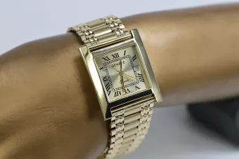 копия итальянских желтых 14k золотых мужских часов Geneve mw009y&mbw006y