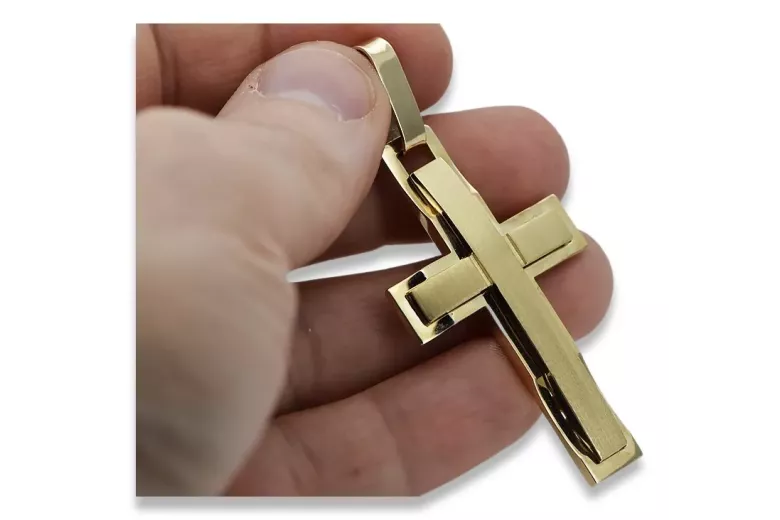 Golden Catholic Cross ★ russiangold.com ★ Gold 585 333 Low price