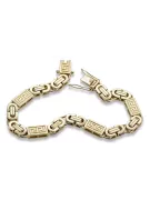 Yellow 14k 585 gold Bizantine greek bracelet cb050y