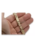 Yellow 14k 585 gold Bizantine greek bracelet cb050y