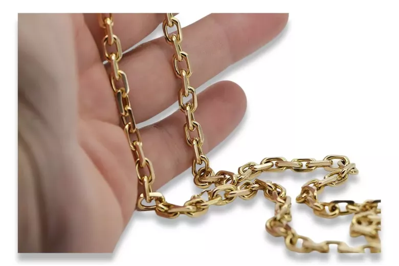 Yellow rose gold chain ★ russiangold.com ★ Gold 585 333 Low price