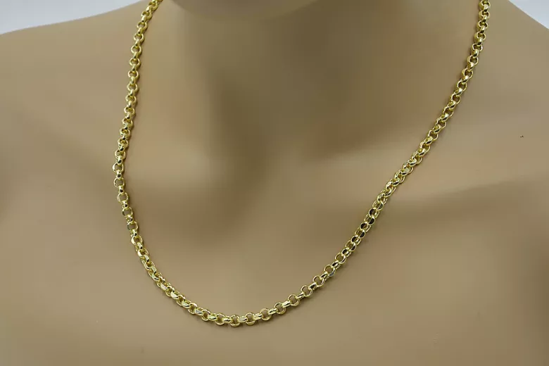 Italienische Ankerkette aus 14 Karat Gelbgold mit Diamantschliff, cc003y