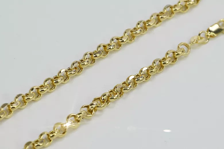 Italienische Ankerkette aus 14 Karat Gelbgold mit Diamantschliff, cc003y