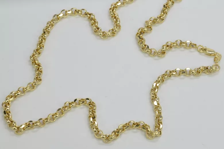 Italienische Ankerkette aus 14 Karat Gelbgold mit Diamantschliff, cc003y