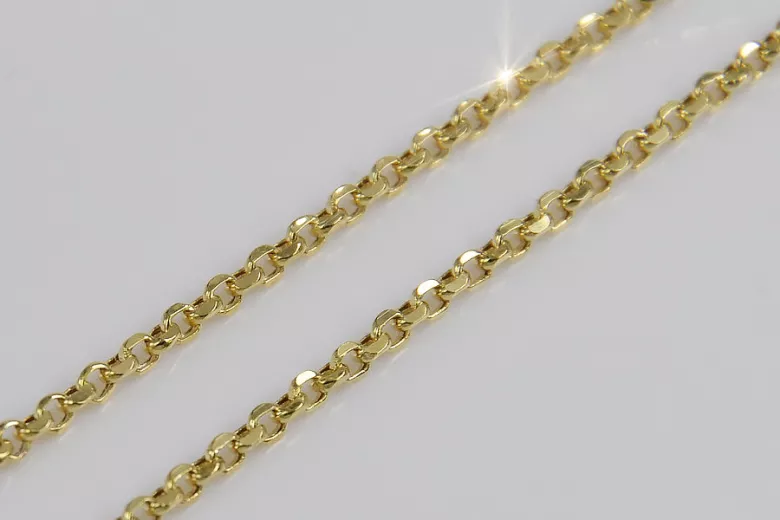 Italienische Ankerkette aus 14 Karat Gelbgold mit Diamantschliff, cc003y