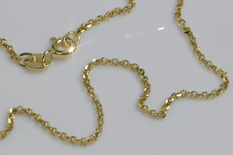 Italienische Ankerkette aus 14 Karat Gelbgold mit Diamantschliff, cc003y