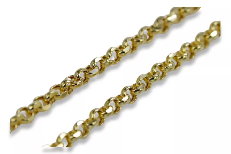 Italienische Ankerkette aus 14 Karat Gelbgold mit Diamantschliff, cc003y