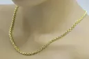 Italienische Ankerkette aus 14 Karat Gelbgold mit Diamantschliff, cc003y