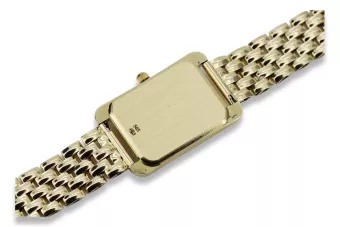 Amarillo 14k 585 oro Lady Reloj de pulsera Geneve lw054ydg