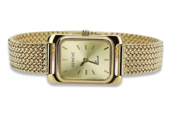 Reloj de pulsera para dama Geneve lw003ydy&lbw003y en oro amarillo de 14 k 585