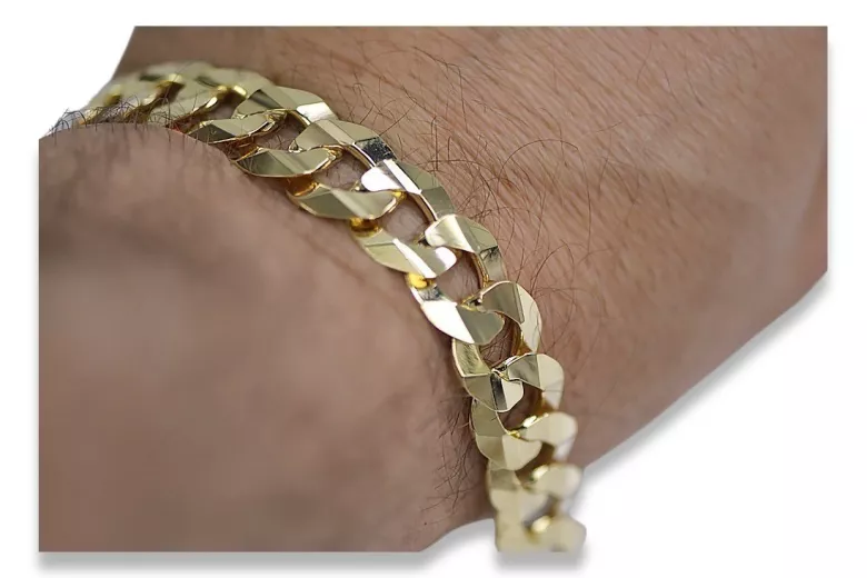 Yellow rose gold bracelet ★ russiangold.com ★ Gold 585 333 Low price