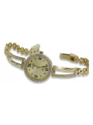 Dame en or jaune 14k ronde Geneve montre lw075ydy