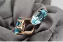 Original Vintage 14K Rose Gold Aquamarine Inel stil Vintage vec021r