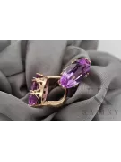 Rose rosa 14k 585 gold amethyst Ohrringe vec021 Jahr