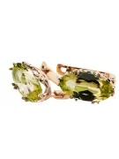 Original Vintage 14K rosa oro amarillo peridoto anillo estilo vintage vec021r