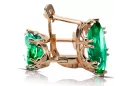 Style vintage Ring Emerald Original Vintage 14K Rose or vec021r