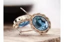 Каблучка Aquamarine Оригінальний Vintage 14K рожевий золото Вінтажний стиль vec007r