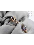 Урожай ремесла сережки Alexandrite оригінальний 14K Рожеве золото vec056r