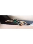 Inel de bijuterii Vintage Emerald Original Vintage 14K Rose Gold vec056r