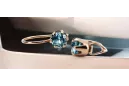 Estilo vintage Ring Aquamarine Original Vintage 14K Rose Gold vec056r