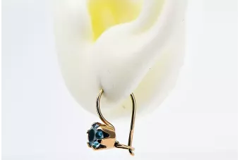 Estilo vintage Ring Aquamarine Original Vintage 14K Rose Gold vec056r