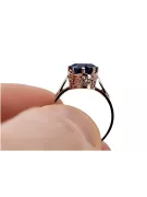 Original Vintage 14K Rose Gold Sapphire Ring Vintage Jewlery vrc366r