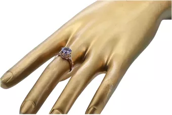 Russische Sowjetrose 14k 585 gold Alexandrite Ruby Emerald Saphir Zircon Ring vrc189