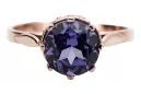 Ruso rosa soviética 14k 585 oro Alexandrite Ruby Esmeralda anillo Zircon vrc189