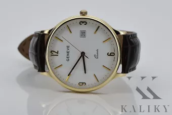 14k aur galben bărbați Geneve ceas mw017ydw