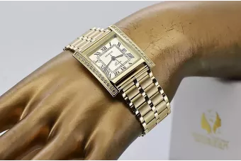 Amarillo reloj de oro de 14k Geneve mw010ydg