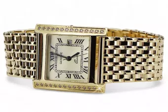 Gelbgold 14 Karat Damen Lady Uhr Geneve Armbanduhr mw010ydg&mbw013y-f