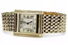 Montre-bracelet pour femme en or jaune 14 carats Geneve mw010ydg&mbw013y-f