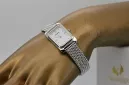 14K White Gold Square Women's Watch, lw003wdw&lbw003w