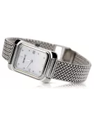 14K White Gold Square Women's Watch, lw003wdw&lbw003w