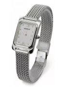 Montre carrée pour femme en or blanc 14 carats, lw003wdw&lbw003w