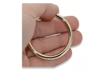 Gelb Italienisch 14k 585 Gold Kreis Hoop Ohrringe ceh003y