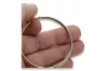 Gelb Italienisch 14k 585 Gold Kreis Hoop Ohrringe ceh004y