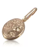 Vintage rosa 14k 585 Gold Vintage Cameo Anhänger vpn007