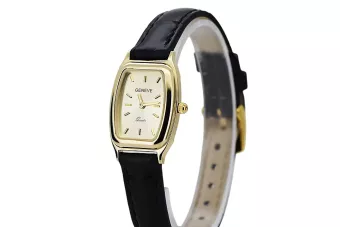 Amarillo 14k 585 dama de oro Geneve reloj oval lw042y