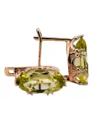 Original Jahrgang 14K Rose Gold Gelb Peridot Ring Vintage Stil vec021r